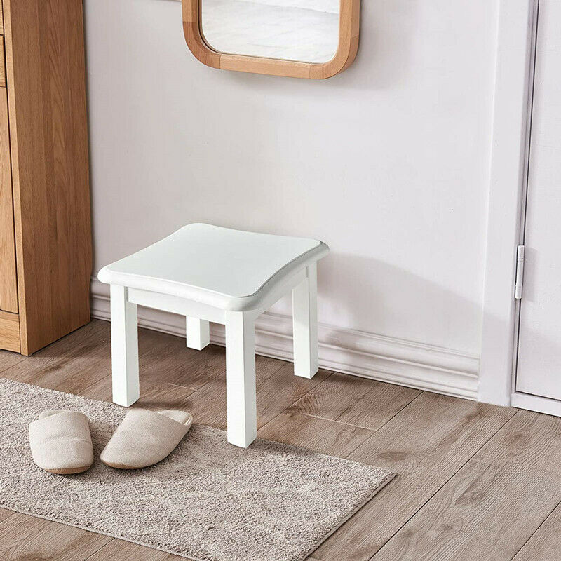 Small Wood Stool Footstool Change Shoe Bench Multi-function Square Mini Stools