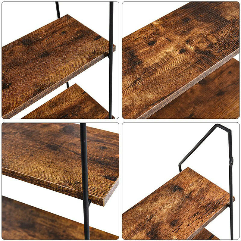 Wood Floating Shelf Wall Mounted Hanging Rack Display Rustic Storage Shelf