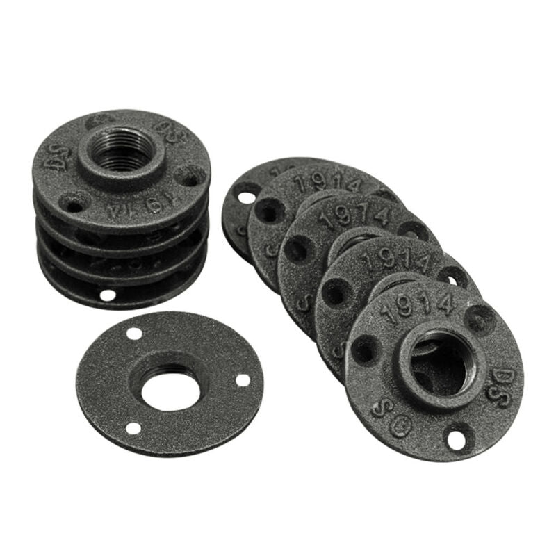 1-150x BSP Malleable Iron Pipe Fittings Wall Mount Floor Flange 1/2" 3/4" 1" UK