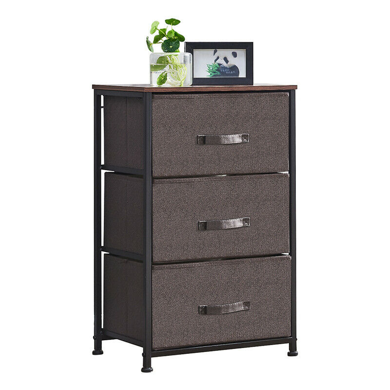 Chest of Drawers Bedroom Storage Unit with 3 Drawers Organizer Cabinet Wardrobe