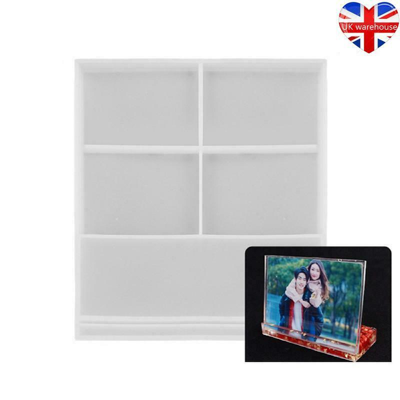 DIY Resin Mould Love Heart Rectangular Photo Frame Silicone Mold Valentine Gift