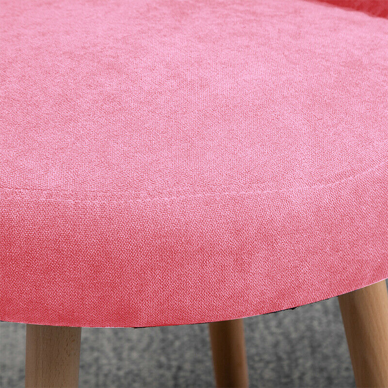 Set of 2 Pink Accent Chairs Armchairs Padded Seat Bedroom Living Room Office BN