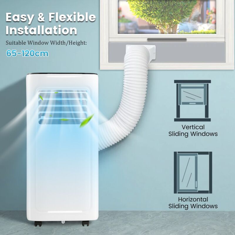 4 in 1 Portable Air Conditioner 8,000 BTU WiFi Enabled AC Unit Remote Control