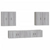 6 Piece TV Cabinet Set Grey Sonoma Engineered Wood E2K2