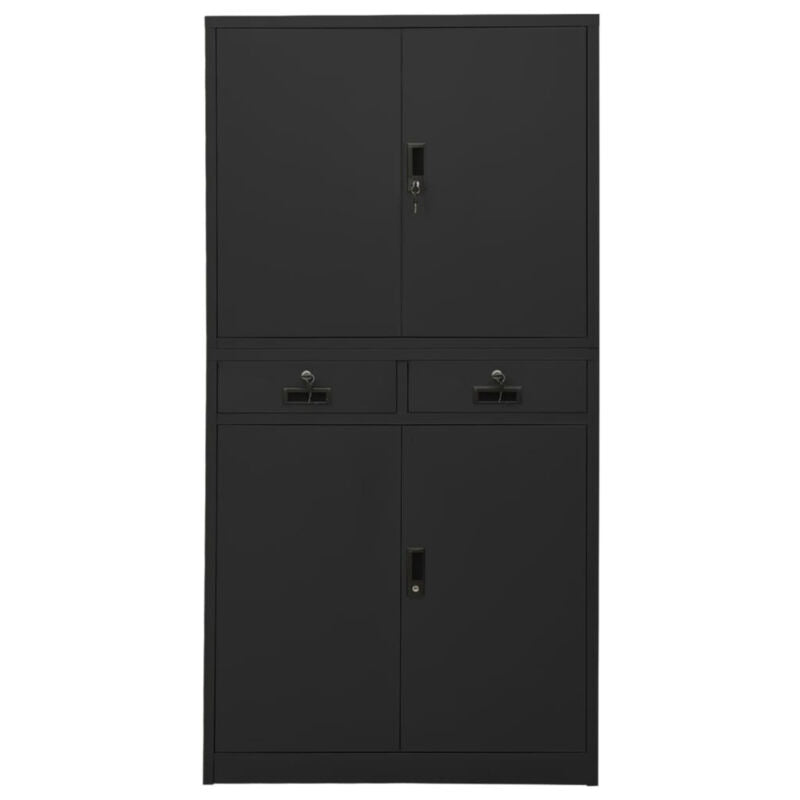 Office Cabinet Anthracite 90x40x180 Steel I3O5