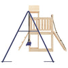 Playhouse with Climbing Wall Swings Solid Wood Pine R4C5