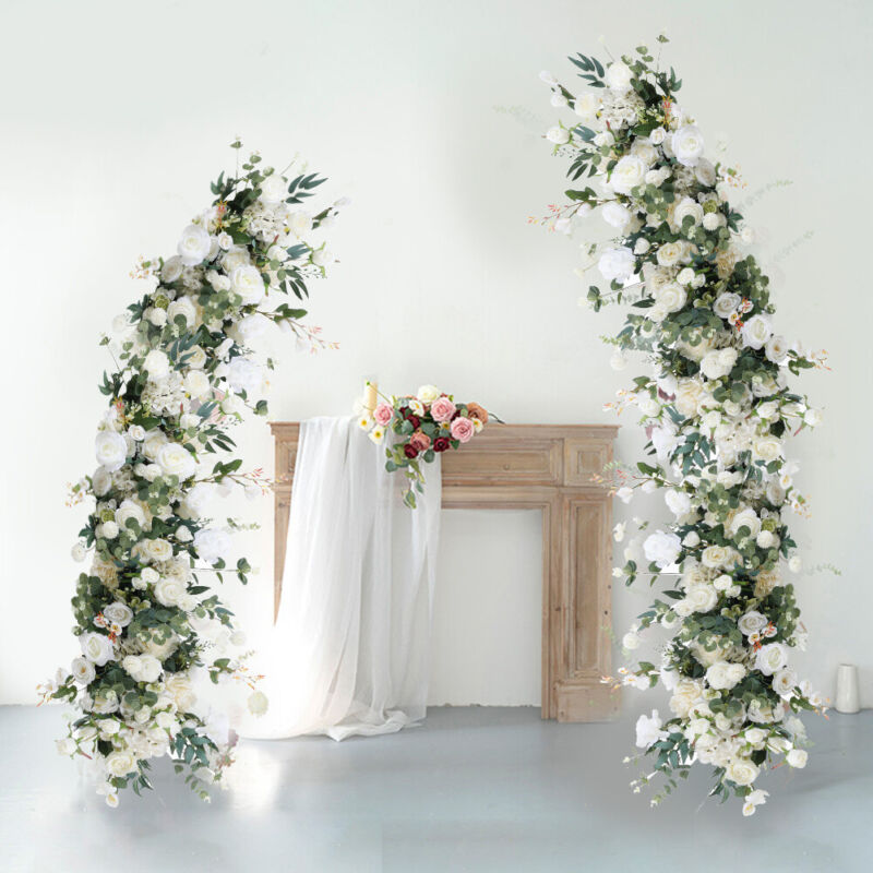 Wedding Artificial Flower Row Arch Table Background Bouquet Party Decor 100CM