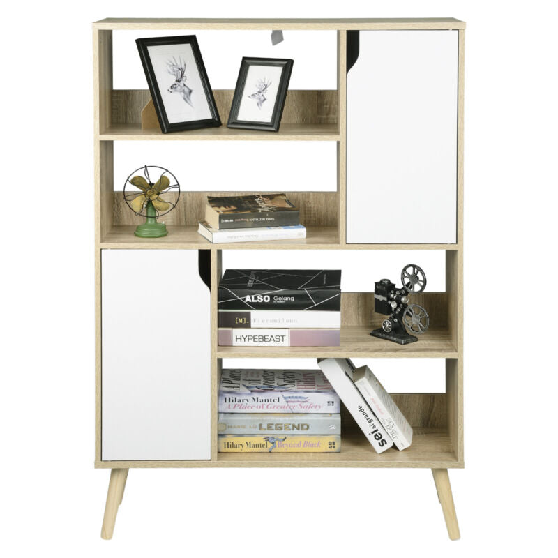 Bookcase Shelving Display Storage Unit Cupboard Bookshelf Cabinet Home Office