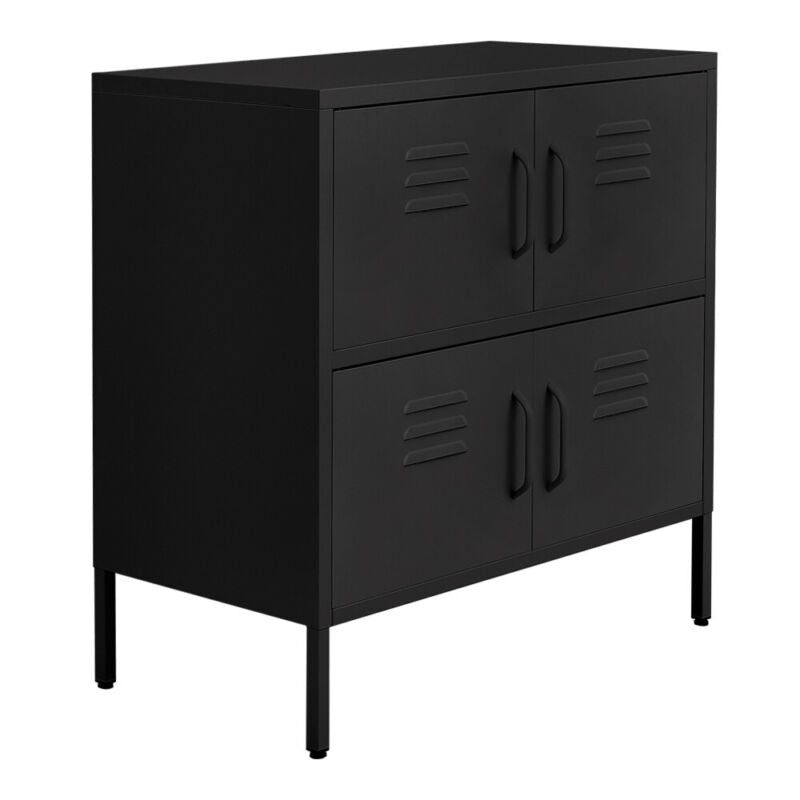 4 Doors 4 Shelves Vertical Metal Filing Cabinet Furniture Office Storage Unit