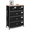 4 Tier Wide Storage Organizer Unit 5-Drawer Storage Dresser Chest of Drawers