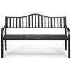 2 Seater Patio Garden Bench Outdoor Elegent Loveseat W/ Ergonomic Backrest