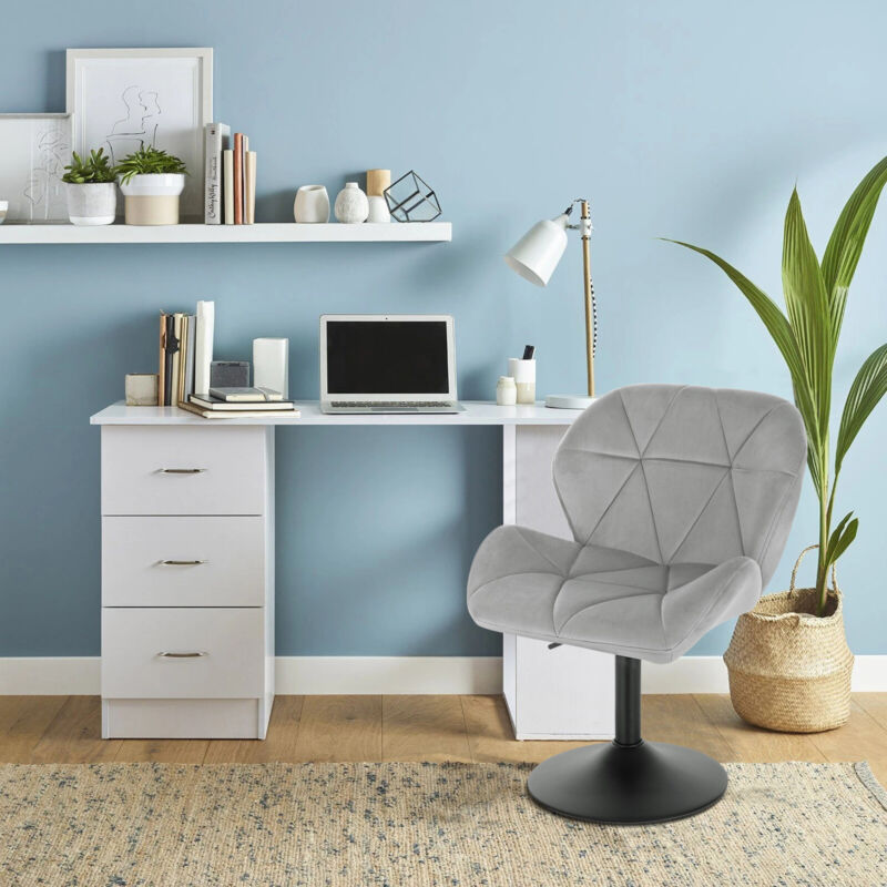 1/2x Bar Stool Adjustable Height Swivel Barstool Kitchen Pub Home Velvet Chair