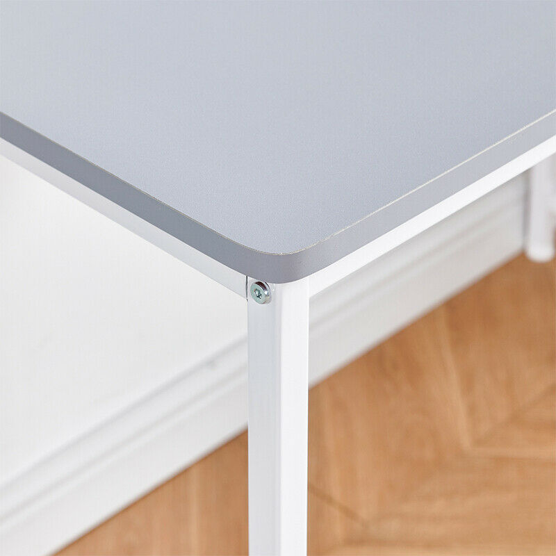 Computer Laptop Table Desk Wood Top Study Office Home Workstation Black/White