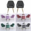2/4X Dining Chairs Padded Scallop Shell Kitchen Occasional Accent Chair Velvet