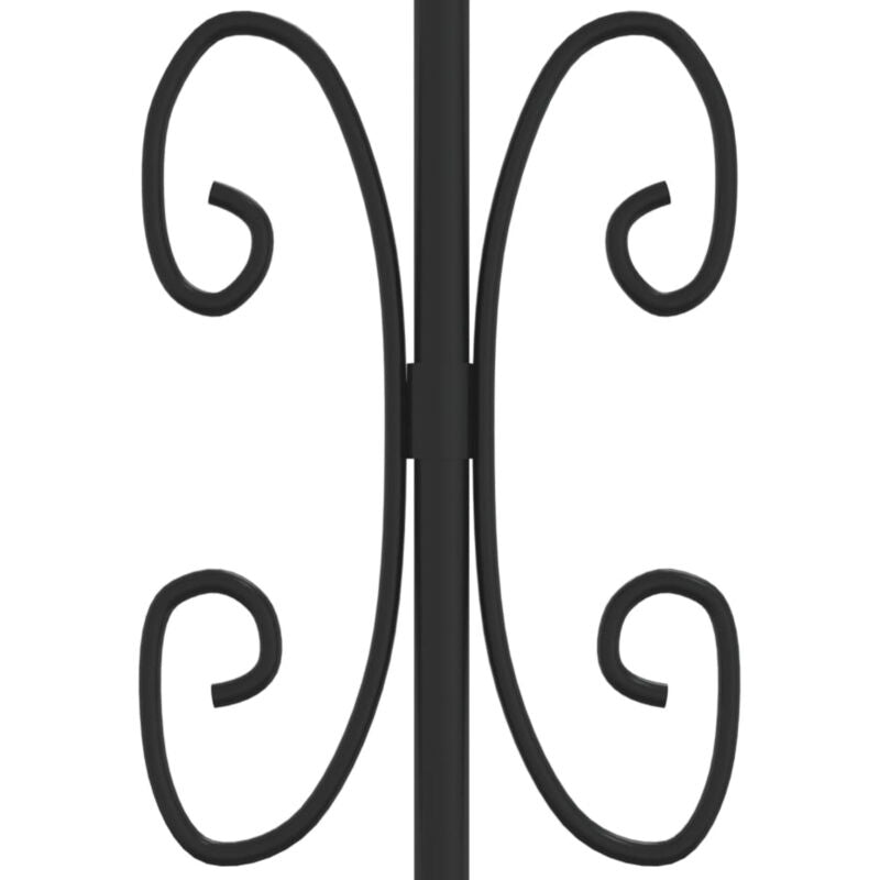 Fence Gate with Spear Black 406x120 -coated Steel R7E9