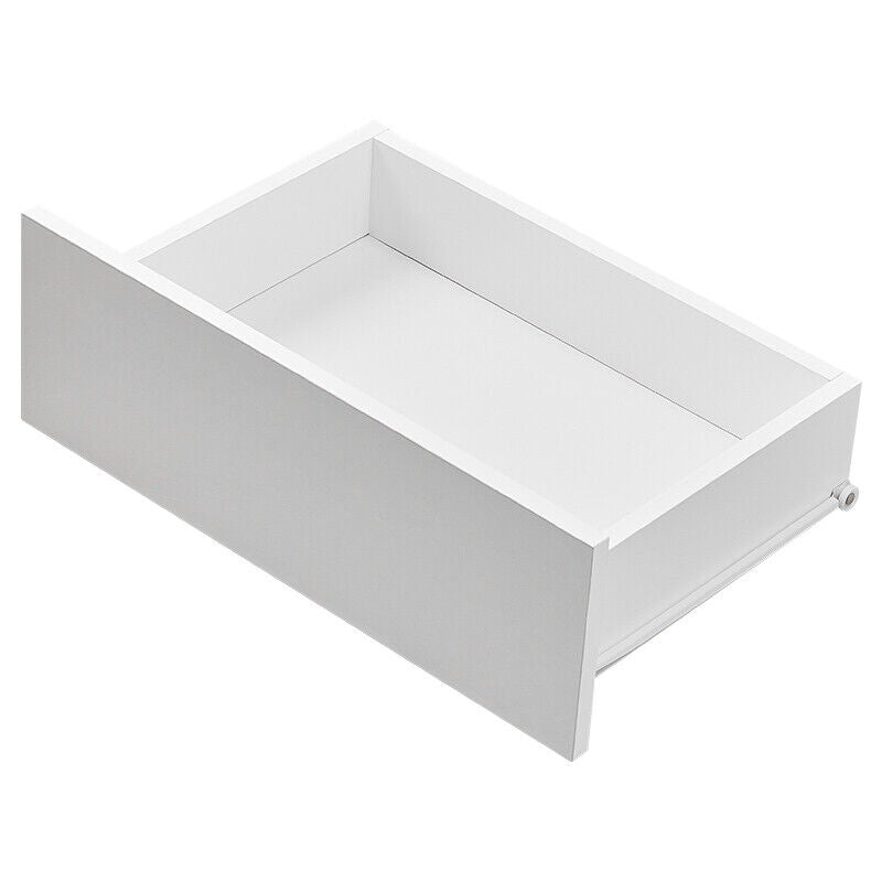 2/3 Drawers High Gloss Front Bedside Table Cabinet LED Nightstand Black/White