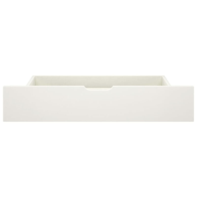 Bed Frame with 4 Drawers White Solid Wood Pine 200x200 F3M2