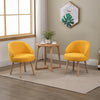2 Pcs Fabric Velvet Accent Chairs Armchairs Padded Seat Home Office Living Room