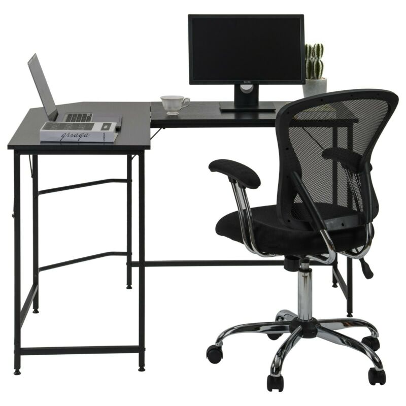 Corner Desk Study Table L shaped for Computer PC Laptop Home Office Workstation