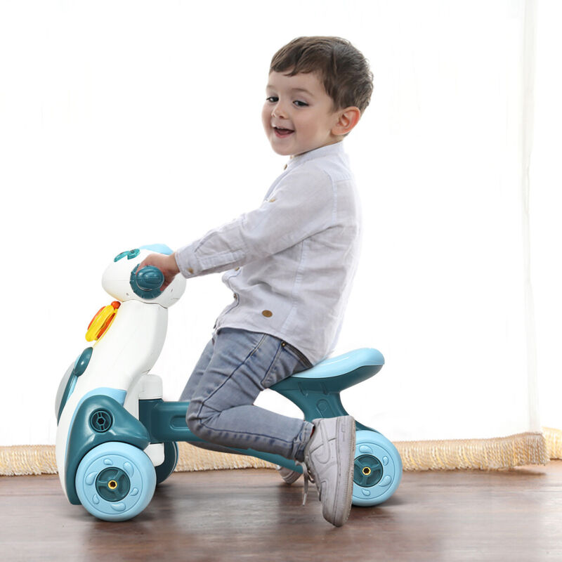 Baby Ride On Scooter Musical Balance Toy Toddler Walker Activity Center for Kids