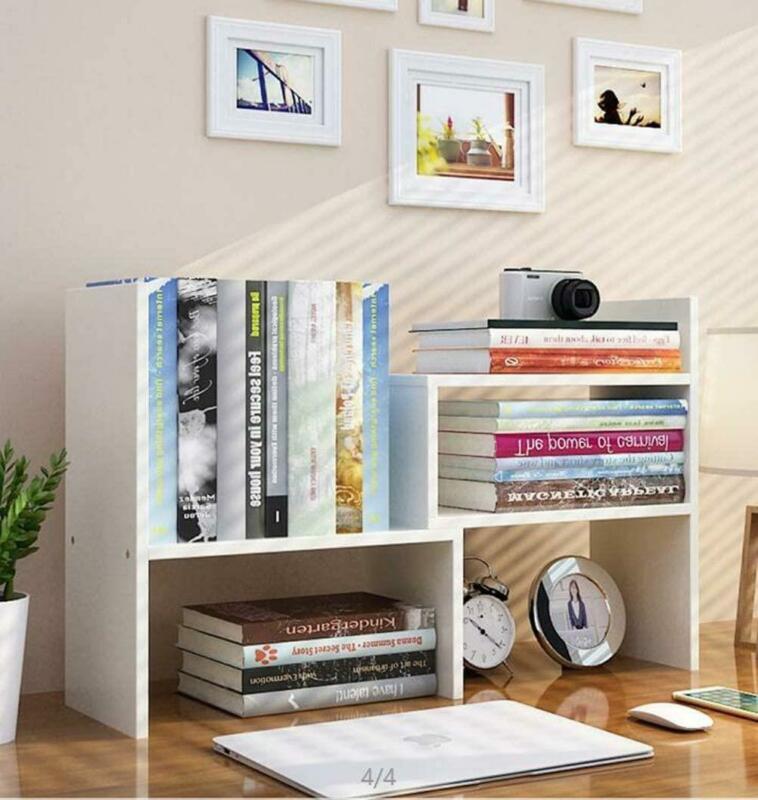 Mini Desktop Bookshelf Freestand Bookcase Home Office Desk Shelf