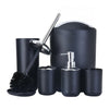 6pcs Bathroom Accessories Set Bin Soap Dispenser Toothbrush Tumbler Toilet Brush