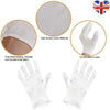 24 Pcs White Gloves, 12 Pairs Soft Cotton Work Gloves, Coin Jewelry Silver UK