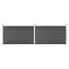 Fence Panel Set WPC 353x105 Black O9W6