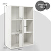 2PCS Bookshelf Display Shelf 3-tier Wooden Cube Storage Organizer Living Room