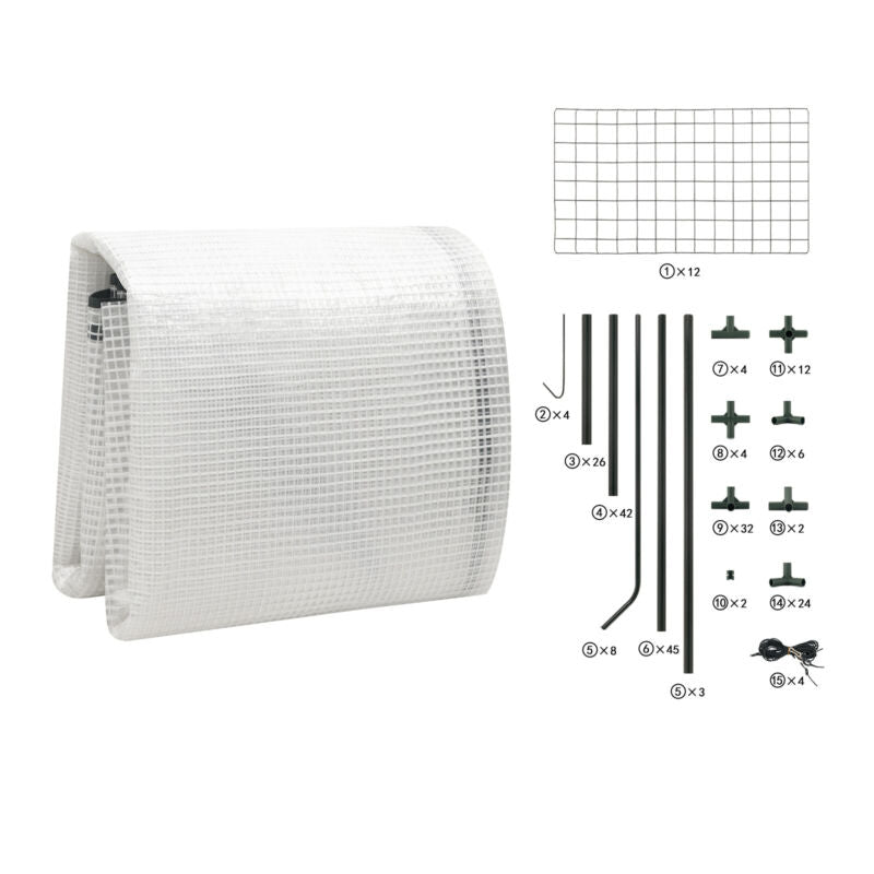 Greenhouse Garden Grow House PE Outdoor Green Steeple House w/ Shelf Plant Tent