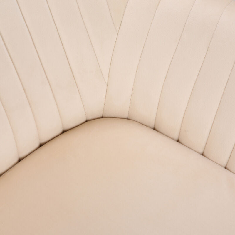 1x Dining Chair Velvet Padded Seat Kitchen Home Armchairs w/ Backrest Wood Legs