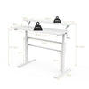 Two-Tier Sit to Standing Desk Height Adjustable Laptop Table w/Crank Handle Home