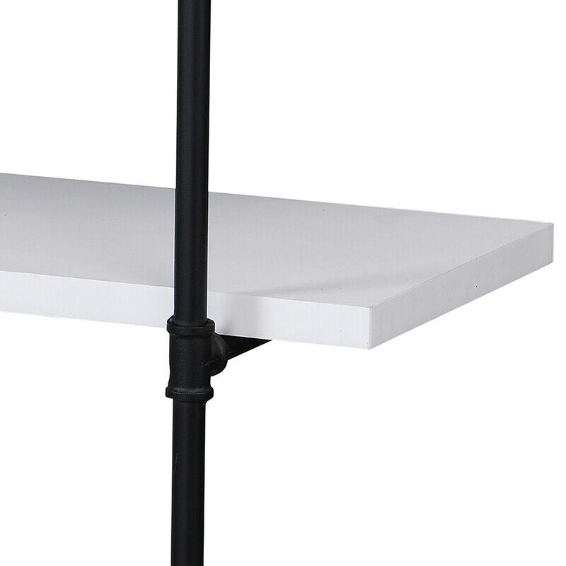 3 tier Shelf Display Storage Rack Holder Wall Mounted Metal Frame MDF Board Home