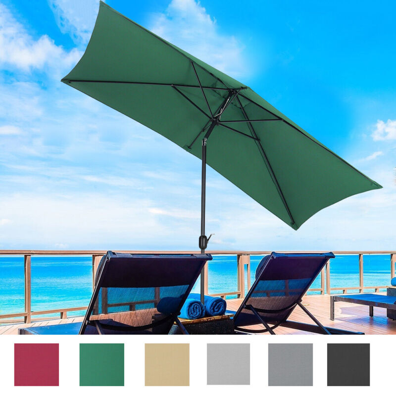 3*2.4M Outdoor Swivel Umbrella Garden Shelter Garden Sun Parasol Beach umbrella