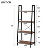 4Tier Ladder Shelf Bookcase Bookshelf Storage Rack Frame Shelves for Living Room
