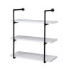 3 tier Shelf Display Storage Rack Holder Wall Mounted Metal Frame MDF Board Home