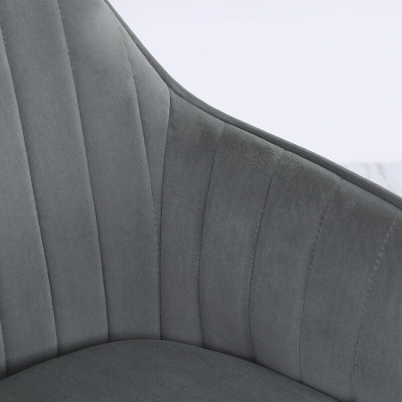 2pcs Dining Chairs Matte Velvet Seat Metal Gold Legs Kitchen Chair Home Office