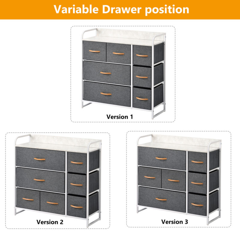 Chest of Drawers Unit Cabinet with 7 Drawers Storage Bedroom Furniture Home
