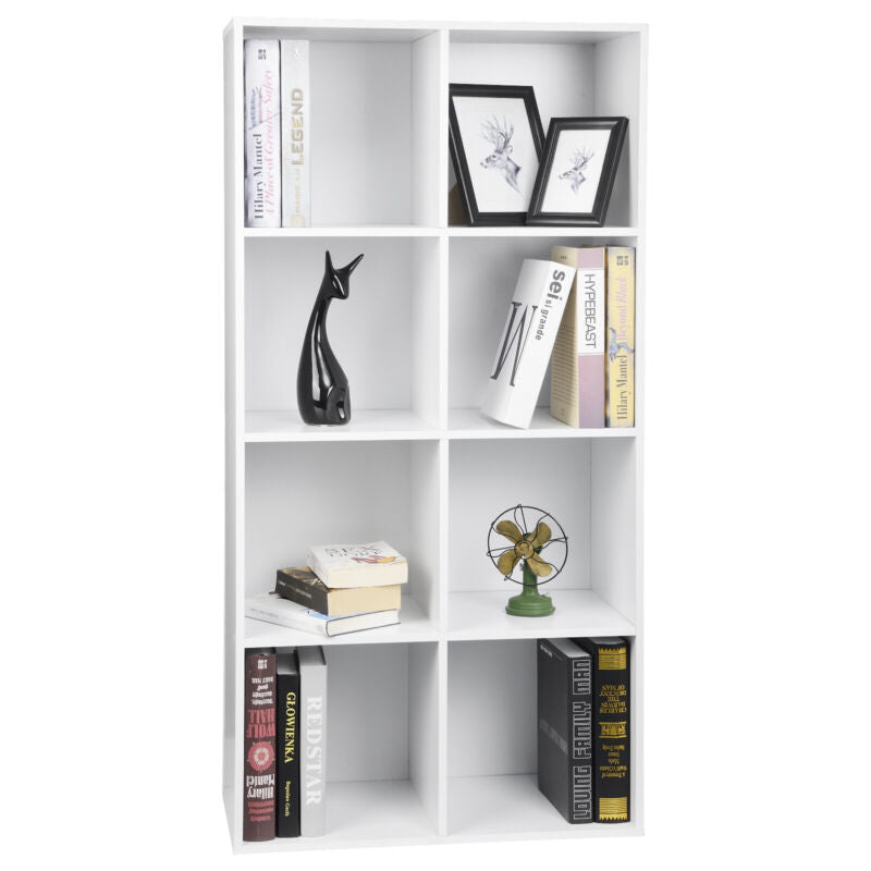 4 Tier Bookcase MDF Shelving Unit Storage Book Shelf Wooden for Living Room