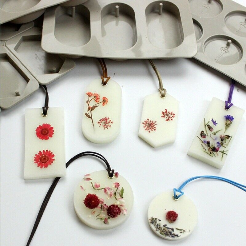 6 Cavities Silicone Rectangle Handmade Soap Cake Making Mold Craft Supplies UK