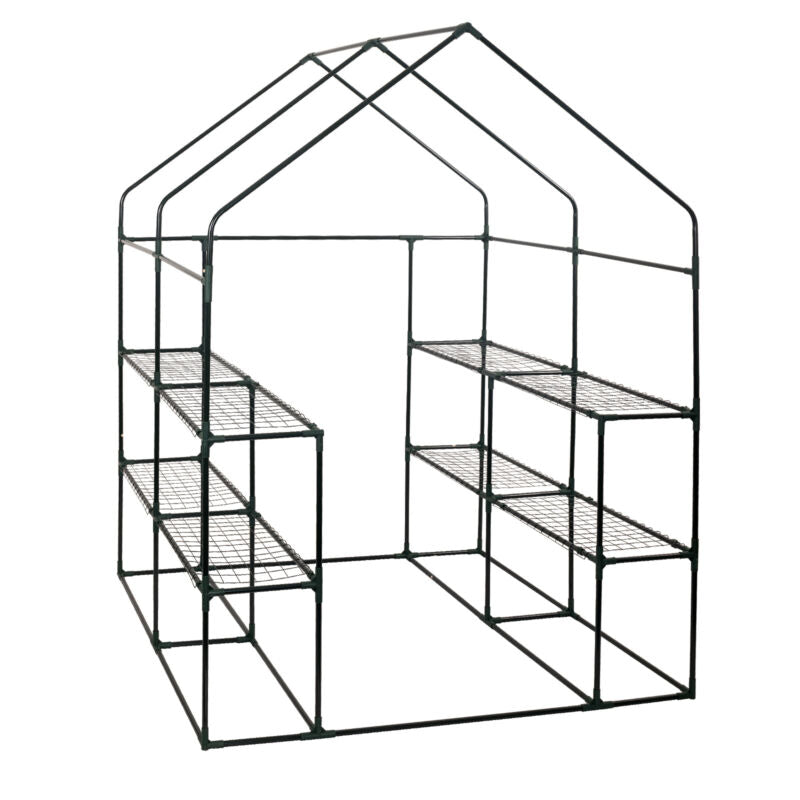 Greenhouse 143x143x195cm PE Garden Plant Grow Green House with Shelves Outdoor