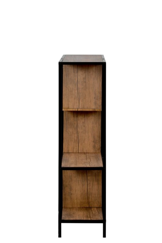 3-Tier Industrial Floor Standing Bookcase, Storage Rack in Living Room