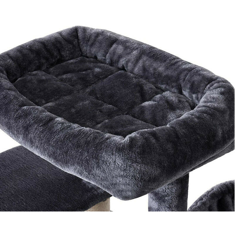 Cat Tree Cat Scratching Post Climb Tower Kitten Toy Scratcher Activity Black