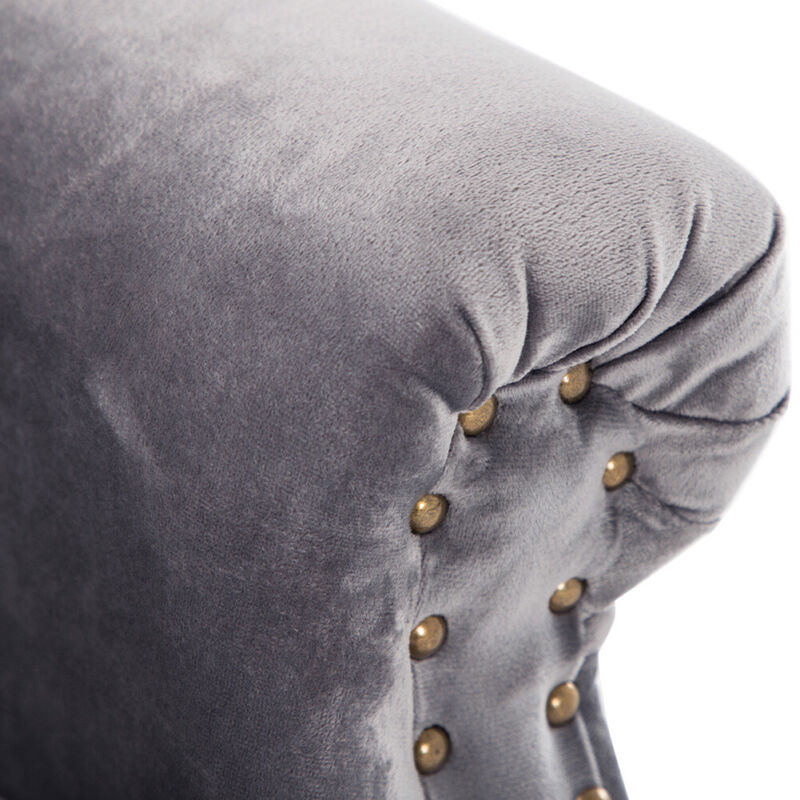 Chesterfield Queen Anne High Back Scroll Arm Chair Living Room Fireside Armchair