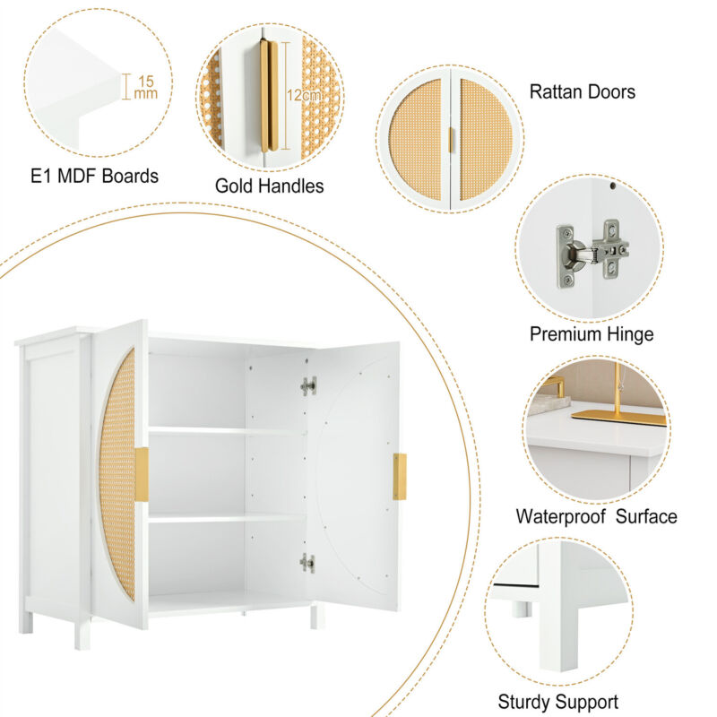 Storage Cabinet Sideboard and Buffet Table Living Room Kitchen Furniture MN