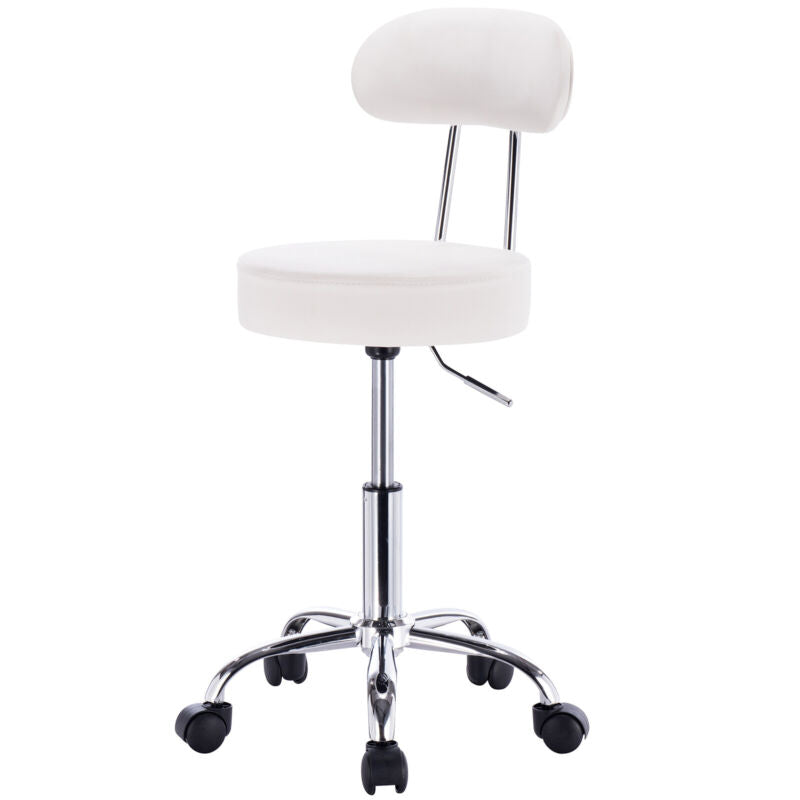 1/2x Bar Stool Gas Lift Swivel Faux Leather Stool Adjustable Height Chair Cafe