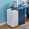 Slim 6 Drawer Metal File Cabinets Filing Cabinet for Small Space Home/Office