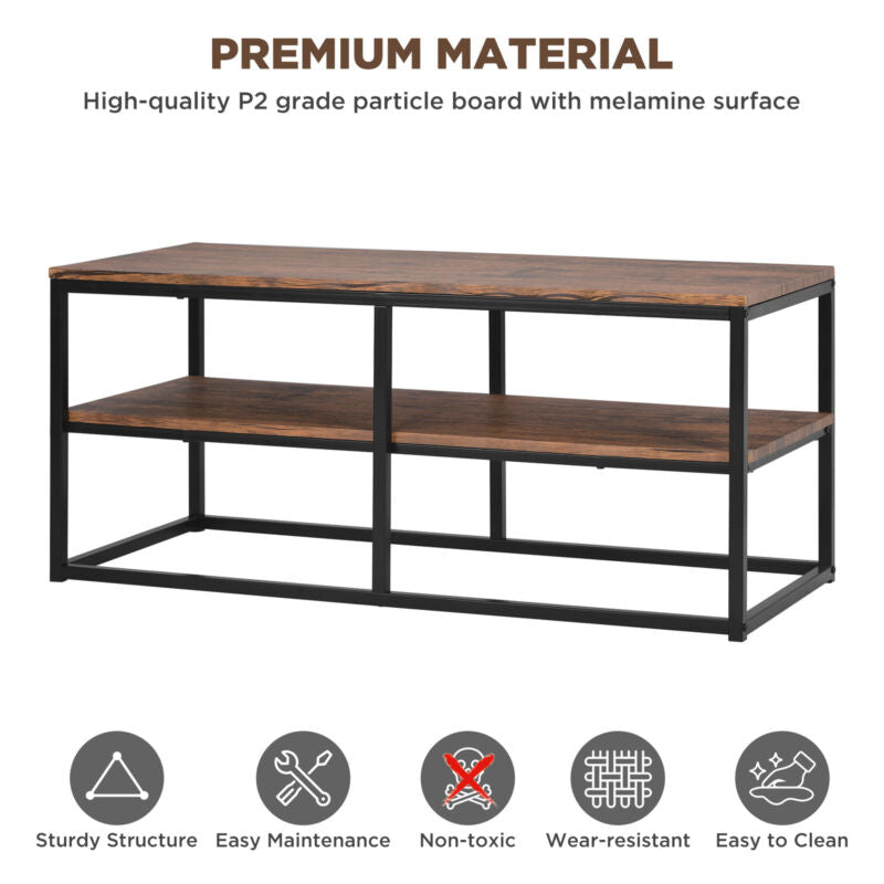 Console Table Sofa Table Side End Table with Storage Open Bookshelf Living Room