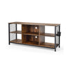 Industrial TV Stand for TVs up to 65 Inches 3-Tier TV Cabinet w/ Storage Basket