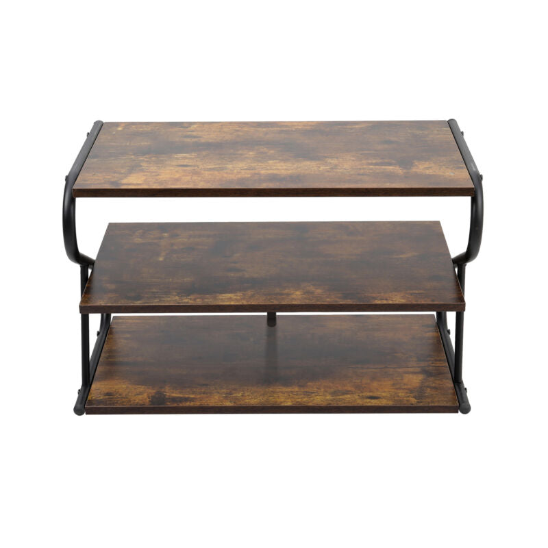 3 Tier S Shape Metal Shoe Rack Shelving Storage Basket Home Organisation Rack UK